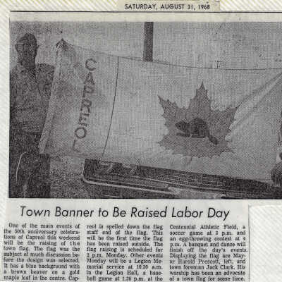 Article, "Town Banner to Be Raised Labor Day, August 31, 1968