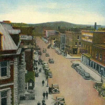 Photograph, Downtown Sudbury, Ontario, Elm Street and Durham Street.