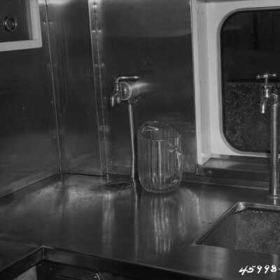 Photograph, Canadian National Railways (CNR) car - kitchen.