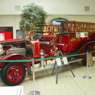 Photograph, 1927 Bickle Fire Truck, New Sudbury Shopping Centre, Sudbury, Ontario.