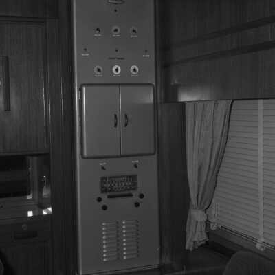 Photograph, Canadian National Railways (CNR) car - mural radio unit.