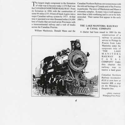 Document, The Canadian Northern Railway 1898 to 1956.