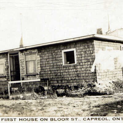 Photograph, First House on Bloor Street, Capreol, Ontario.