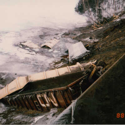 Photograph, Train Derailment, 1988, Set of 175 Pictures.