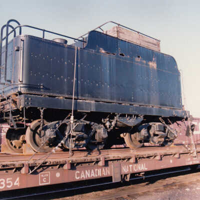 Photograph - Canadian National Steam Locomotive 152 being transported (Series of 49 Pictures)