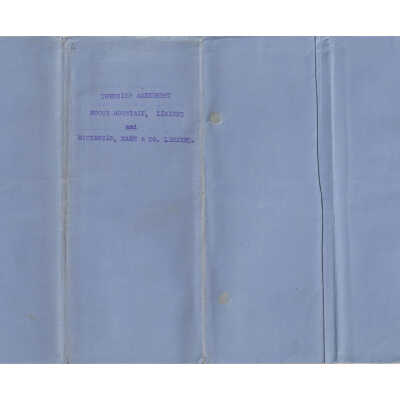 Hutton Townsite Agreement, Moose Mountain Limited (Principale) and Mackenzie, Mann and Company Limited (Agent), October 20th 1906