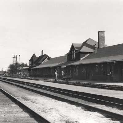 Photograph, CNR Station at Fort Frances.