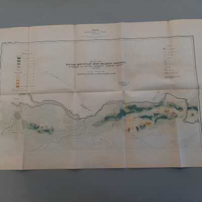 2019.041.004: Map: Canada Department of Mines showing Deposit #11 Moose Mountain Iron Bearing District, Kitchener and Hutton Township, Sudbury District. 1913