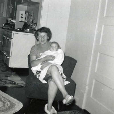 Photograph - Joyce Sweezey holding son Patrick