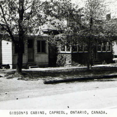 Photograph, Gibson's Cabins, Capreol, Ontario, Canada.