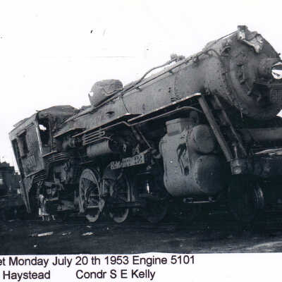 Photograph- "Milnet Monday July 20th 1953 Engine 5101"