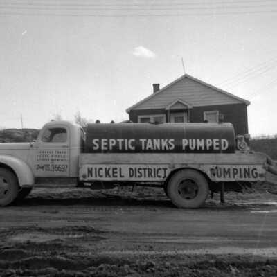 Photograph, Nickel District Dumping Truck, Sudbury, Ontario.