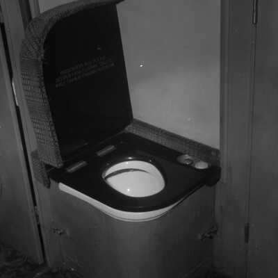 Photograph, Canadian National Railways (CNR) car - toilet.