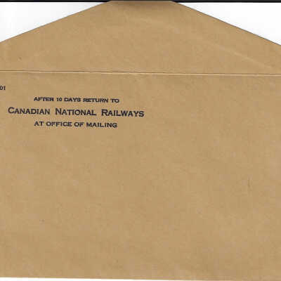 Canadian National Railways branded Envelope