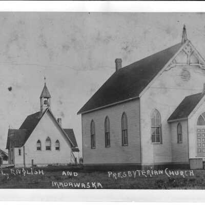 Photograph - Madawaska Public School and Presbyterian Church