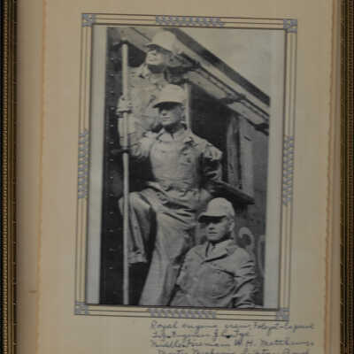 The Engine Crew for the Royal Train’s Run between Foleyet and Capreol, 1939