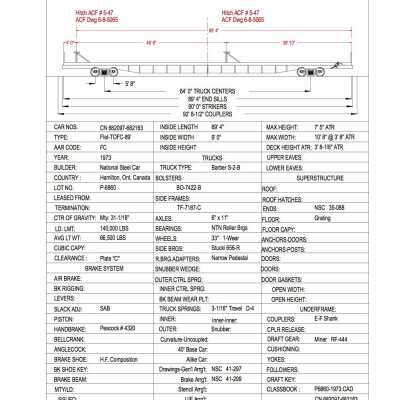 Document, Rolling Stock Plan, Canadian National Railway, CN682097-682163.