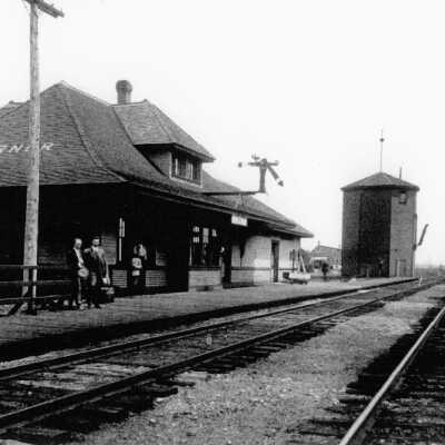 Photograph, CPR Verner Station Platform.