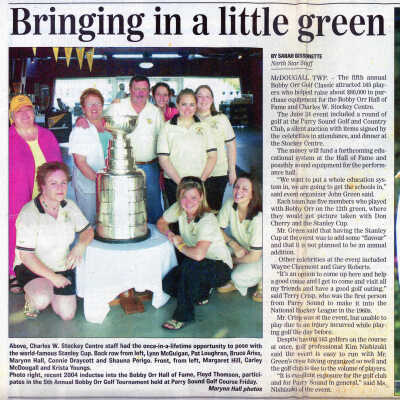 "Bringing a little green" Article/Photo in Parry Sound North Star, Wednesday June 29, 2005