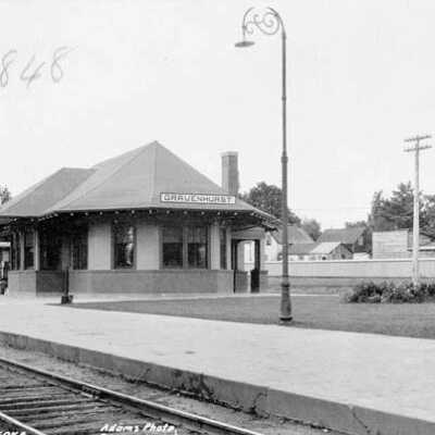 Photograph, Grand Trunk Railway station in Gravenhurst, Ontario.