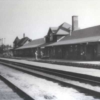 Photograph, CNR Station at Fort Frances.