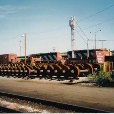 Photograph - Railroad car trucks