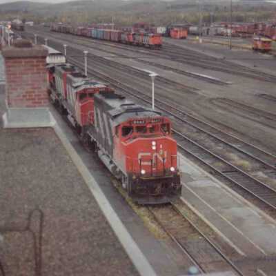 Photograph, CNR Locomotive 9447, Capreol CNR Yard.