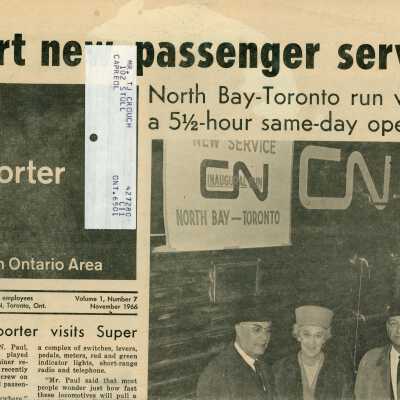 Newspaper, The CN Reporter, Northern Ontario Area, "Start New Passenger Service"