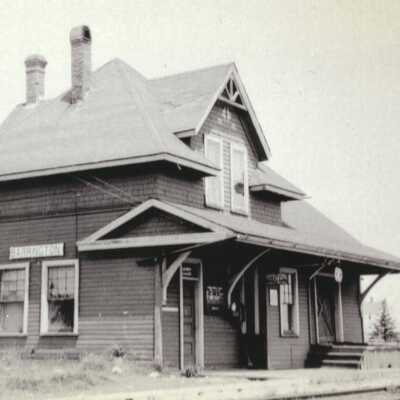 Photograph, CNR Station at Barrington, Nova Scotia.