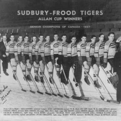 Photograph, Sudbury Frood Tigers, Hockey Team.