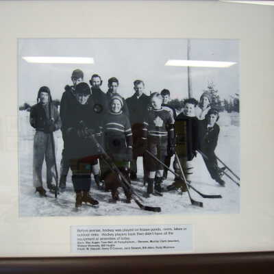Photograph - Group portrait of young male hockey players