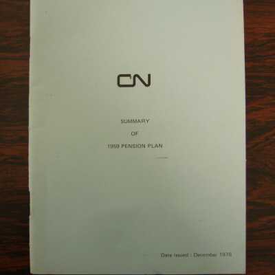 CN Summary of 1959 Pension Plan, Issued December 1976