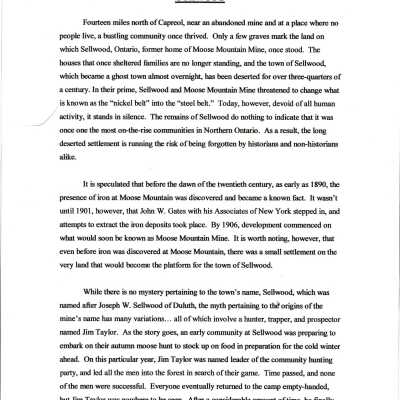 Document- "Sellwood"