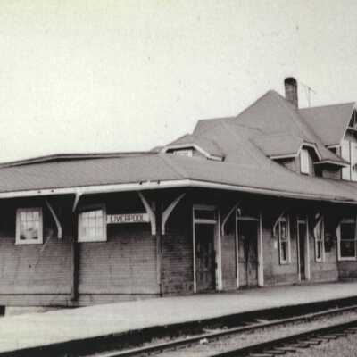 Photograph, CNR Station at Liverpool, Nova Scotia.