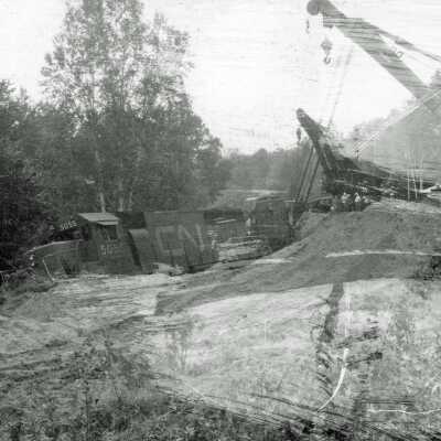 Photograph, Kilrush Derailment, August 1970.