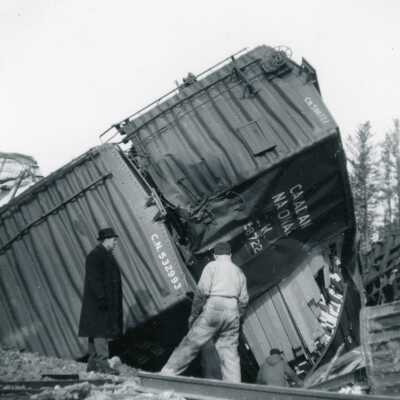 Photograph, Nakina Train Wreck, 404, March 10th 1965.