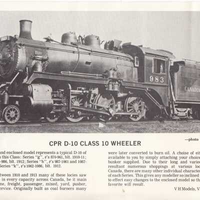 Photograph, CPR D-10 Class 10 Wheeler