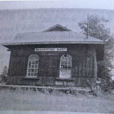 Photograph, CNR Station at Beaverton East, Ontario.