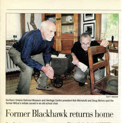 "Former Blackhawk Returns home" from The Northern Life