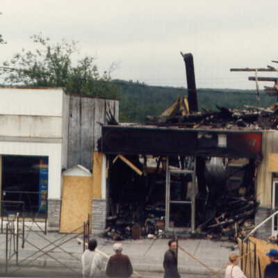 Photograph, Capreol Hardware Store Fire.
