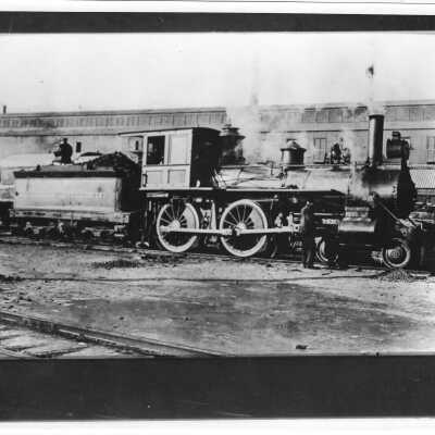Photograph: Canadian Copper Company Locomotive #8 and Tender