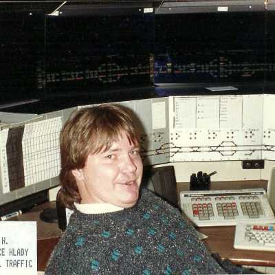 Photograph, B.C.H. Burke Hlady, Rail Traffic Controller.