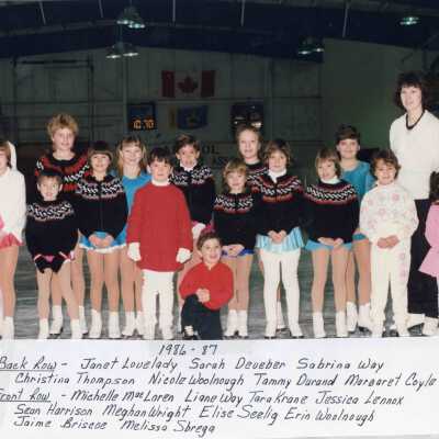 Photograph, 1986-87 Capreol Figure Skating Club Group Photo.