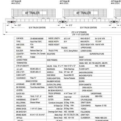 Document, Rolling Stock Plan, Canadian National Railway, CN683460-643589.