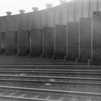 Photograph, Sudbury CPR Roundhouse, 1938-1939.