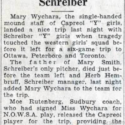 Document, Capreol Pitcher Gets Fine Trip.