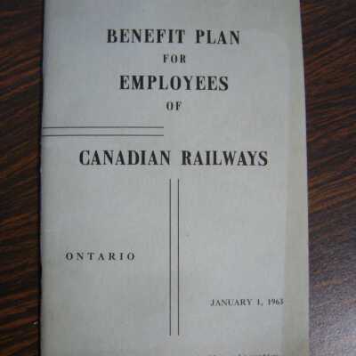 Benefit Plan for Employees of Canadian National Railways, Ontario, January 1, 1963