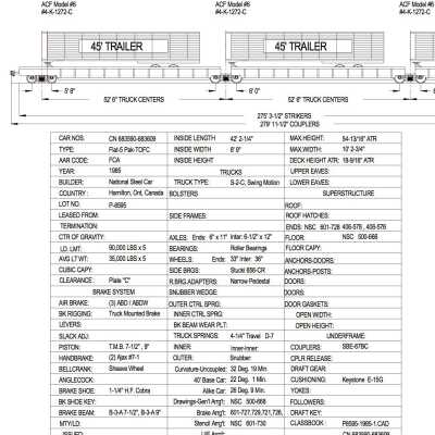 Document, Rolling Stock Plan, Canadian National Railway, CN683590-683609.