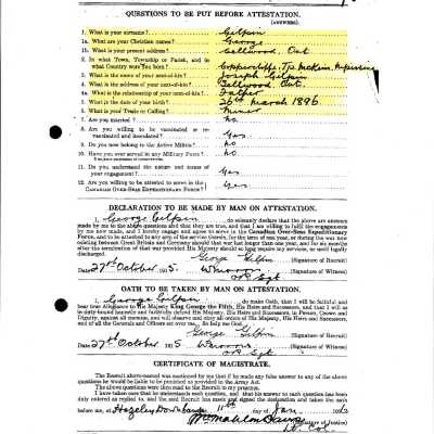 Document- George Gilpin Attestation Paper