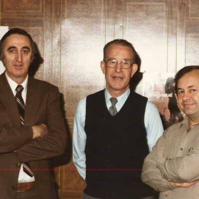 Photograph, Elie Martel, Norm Fawcett, John Rodriguez.